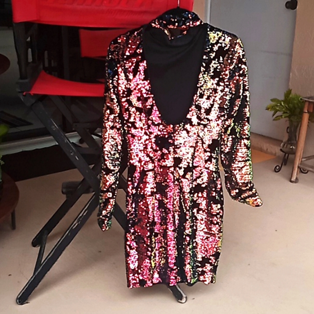 ALEXIA ADMOR XS Sequin Dress. Multicolor. Absolutely Stunning!! - Picture 4 of 13